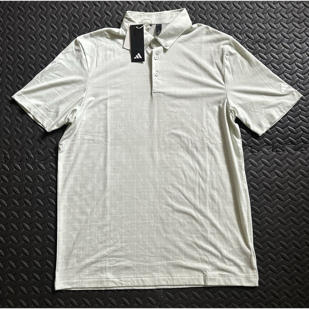 Adidas Athletic Polo Shirt Mens Size Medium M Green Top Logo New With Tag $85